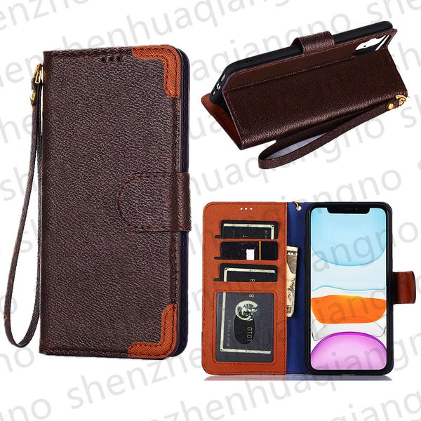 

flip leather phone cases for iphone 14 13 pro max i 12 11 xr fashion designer magnetic folio wallet card holder case luxury women men kickst