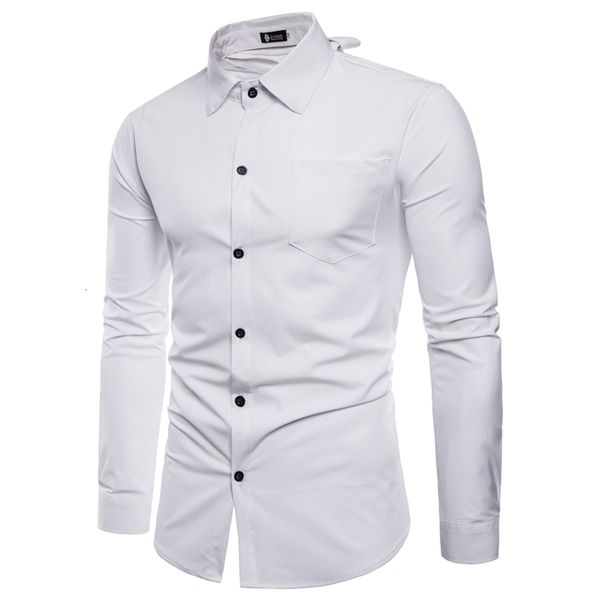 

men's casual shirts spring autumn before and after exaggerated unique ostumes men wearing long-sleeved reversible shirts pz14, White;black