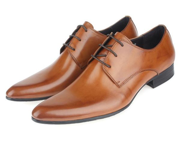 

dress shoes brown social male wedding genuine leather business, Black