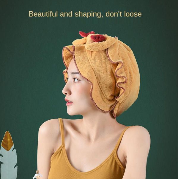 

towel cute microfiber absorbent drying hair cap wrap towels bathroom bow dry wiping