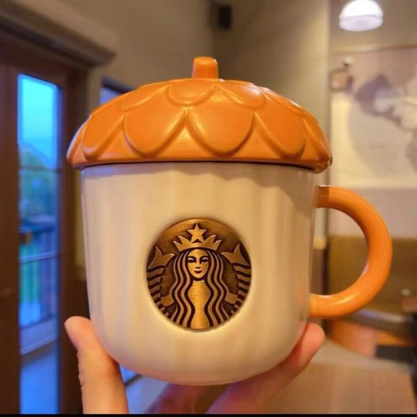 

360ml starbucks acorn style mug with spoon and package box