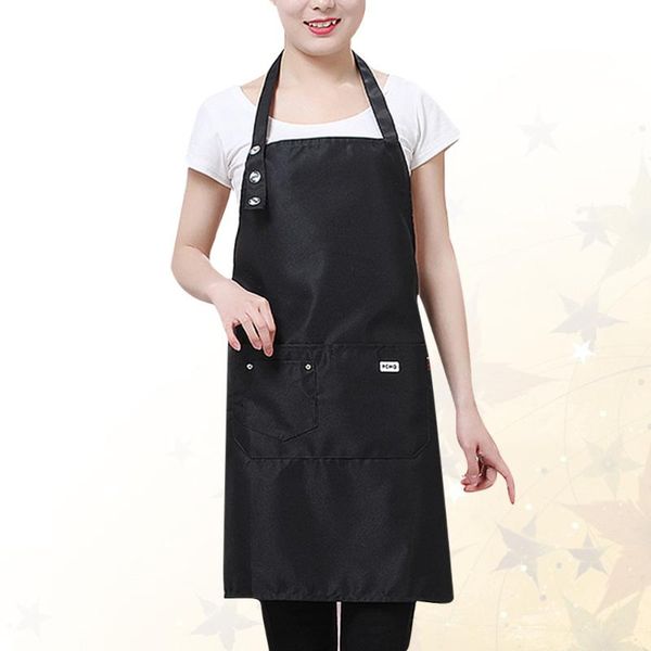 

aprons waterproof pinafore simple cooking workplace oil-proof apron for kitchen restaurant home garden (black 68x7