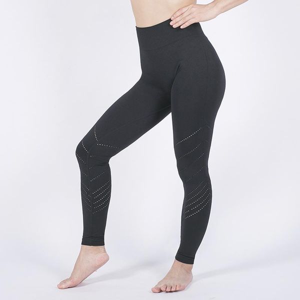 

women's leggings ymyw 2021 women high waist sports leggins mujer gym fitness workout hollow long for jeggings, Black