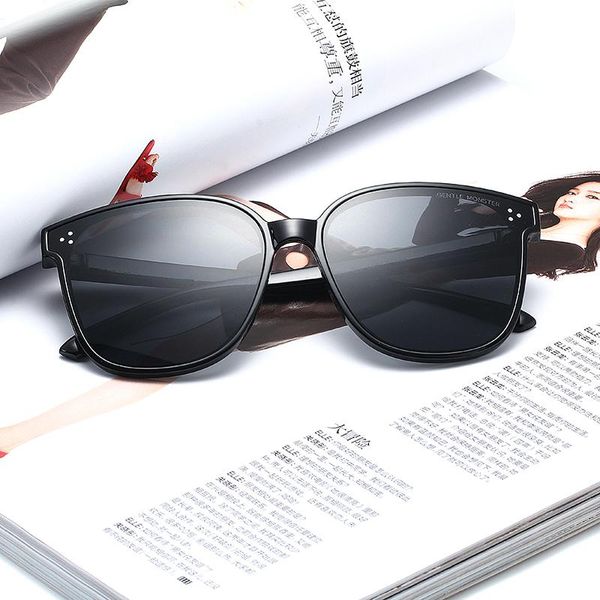 

korea brand gm men women sunglasses square uv400 lens gentle male female glasses ladies goggles girls boys eyewear, White;black