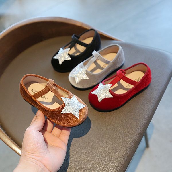 

Toddler Girl Shoes Spring Soft Bottom First Walkers Fashion Star Baby Shoes Kids Sneakers Red Shoes Size 15-30 SMG169, Smg169grey