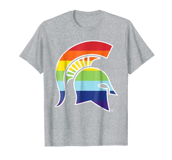 

michigan state spartans pride month logo t-shirt - apparel, White;black