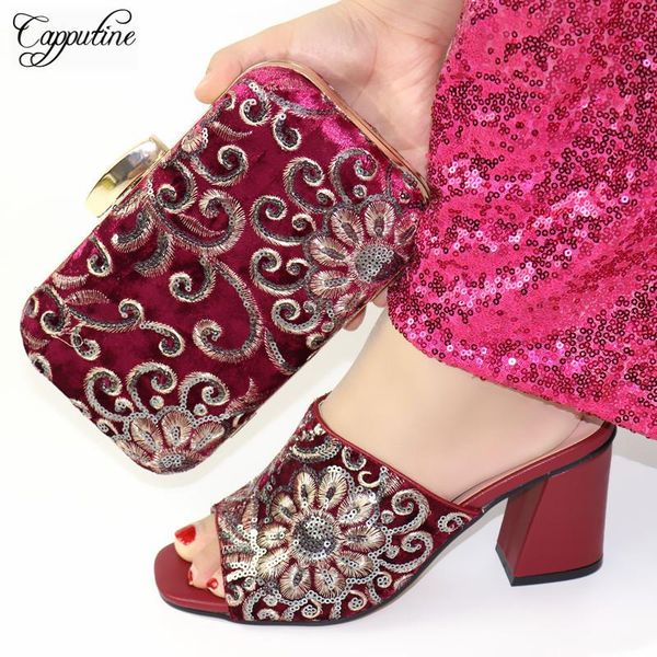 

dress shoes wine with sequins wedding/party high heel matching handbag set t8108, height 8cm, Black