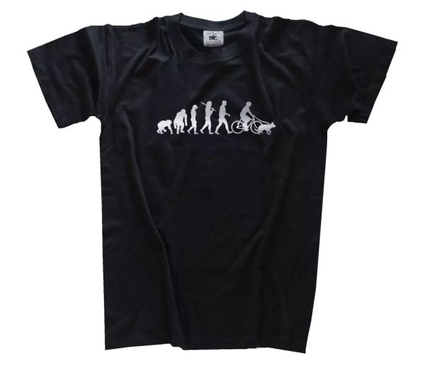 

silver edition bike with dog evolution dogsitter t-shirt s-xxxl, White;black