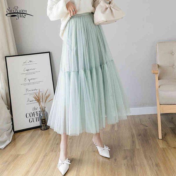 

casual party skirt spring women long maxi pleated midi high waist elascity s womens s 8963 50 210521, Black
