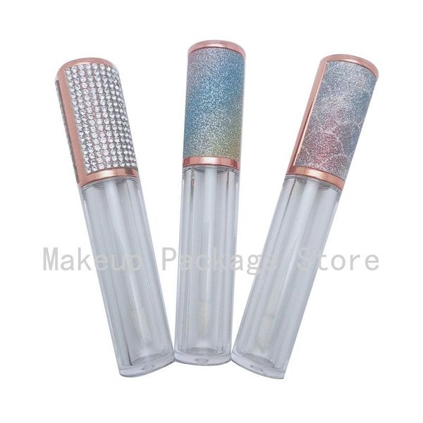 

storage bottles & jars 25 pieces 5ml rainbow color cap clear empty portable tube lip gloss with wand refillable cosmetic container packaging