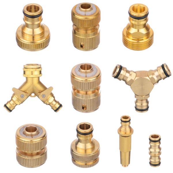 

watering equipments 10 type threaded brass garden hose tap connector water pipe quick connectors irrigation tools mayitr