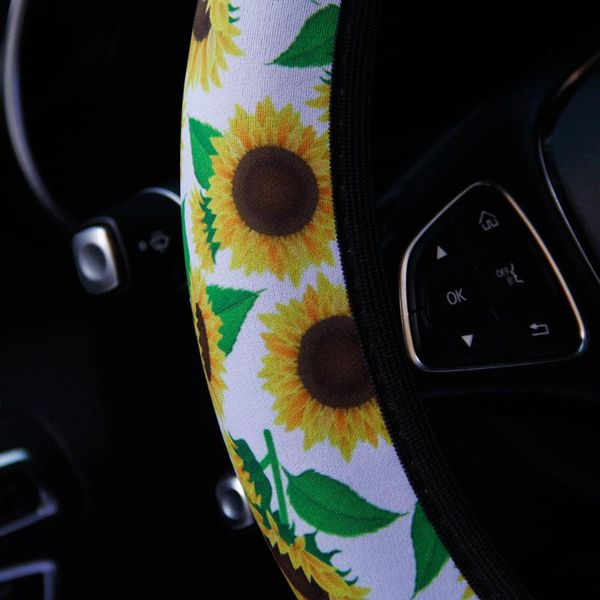 

steering wheel covers parts cover replacement replaces sunflower universal 15inch