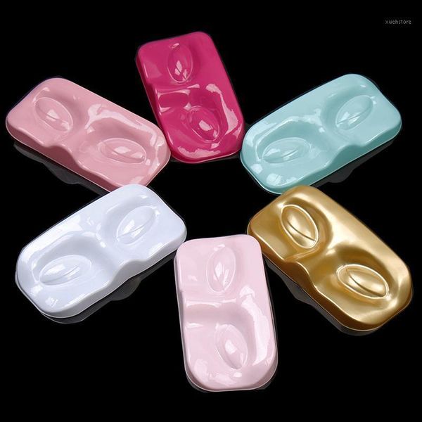 

10pcs thicken face holder eyelashes plastic trays 25mm mink lashes tray empty eyelash lash packing tool false1