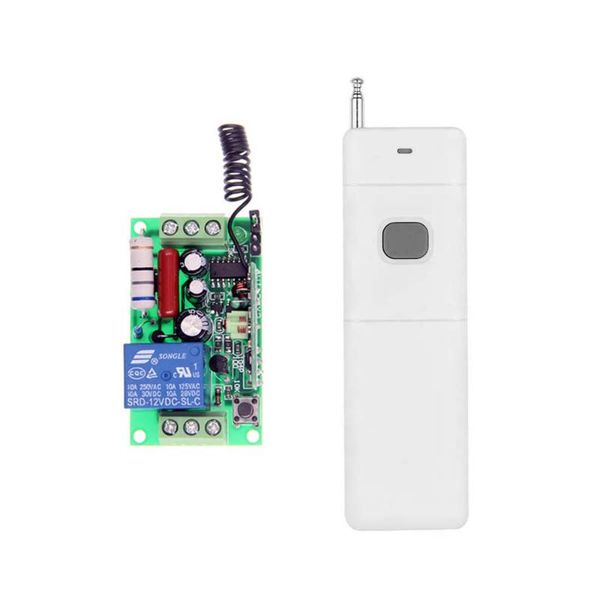 

smart home control 3000m long distance ac 220v 110v 1 ch 1ch rf wireless remote light switch system, transmitter + receiver,315/433 mhz