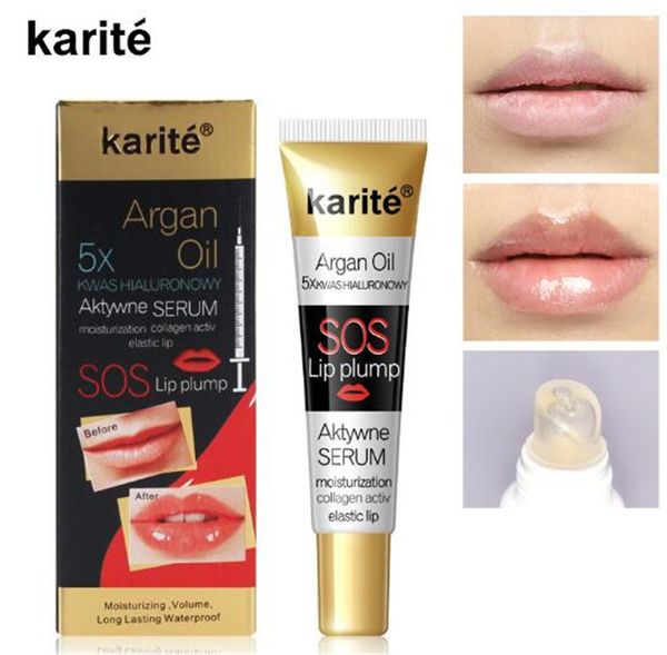 Karite Lip Gloss Instant Volumising Plumper Collagen Plumping Moisturizer Lipgloss Extreme Volume Essence Lips Serum Argan Oil