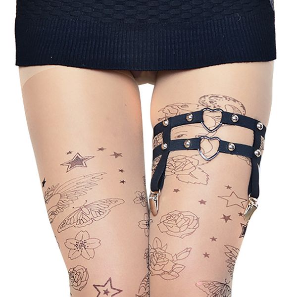 

stage dress suspenders thigh seductive leg rings fun garters, Black;white