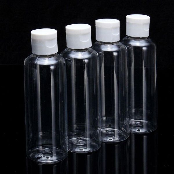 

4pcs x 100ml plastic liquid shampoo clear makeup container lotion multifunctional travel bottle storage bottles & jars