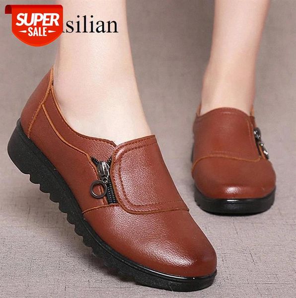 

fashion women flats leather shoes female slip on loafers anti slip moccasins ladies shoes black zapatillas mujer casual #wx0m