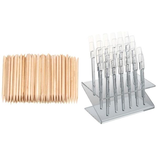 

set display 32 sticks attach nails nail art & 100 pcs design wood stick kits