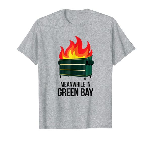 

funny chicago no cheese green bay dumpster fire fan shirt, White;black