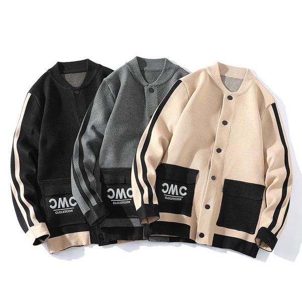 

running jackets hongxing erke 2021 autumn and winter men's sweater fashion korean casual coat men, Black;red