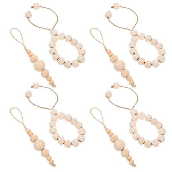 

napkin rings 8pcs simple holders natural wooden bead wall decor