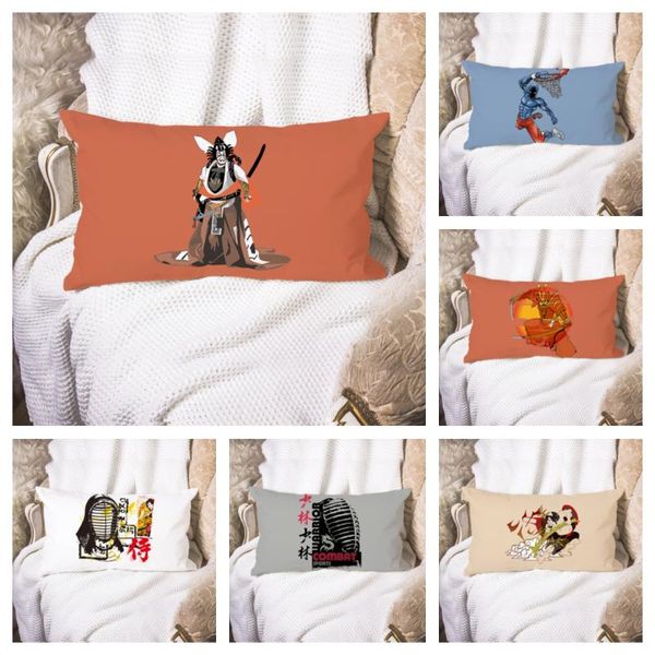 

cushion/decorative pillow japanese samurai cartoon character mask living room office cushion cover car decorative pillows home