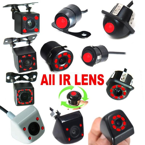 

car rear view cameras& parking sensors 2021 ir camera 4 led night vision reversing auto monitor ccd waterproof 170 degree hd video