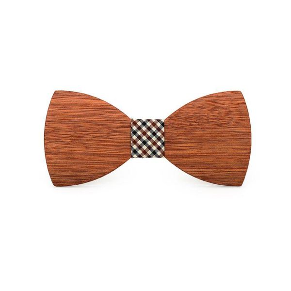 

bow ties 40gc men wooden classic business butterfly solid wood tie, Black;gray