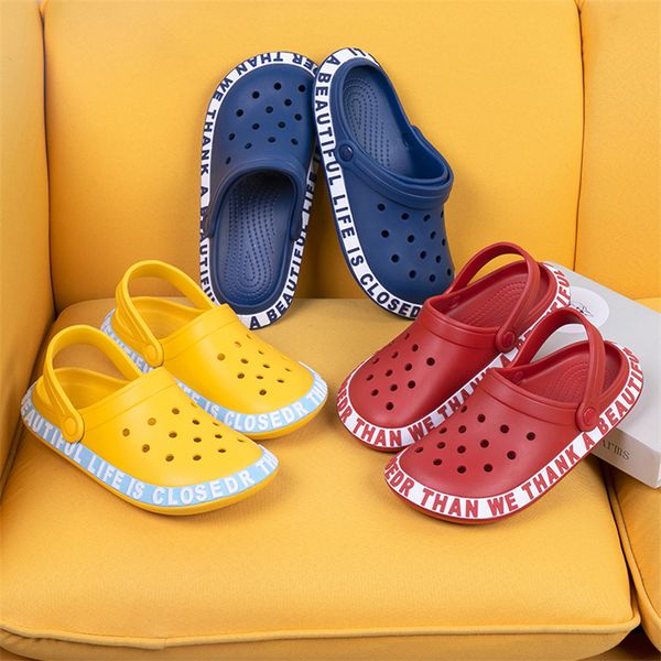 

sell well summer colorful slippers original men's women's sandy beach hole shoes soft bottom breathable and lightweight lady gentl, Black
