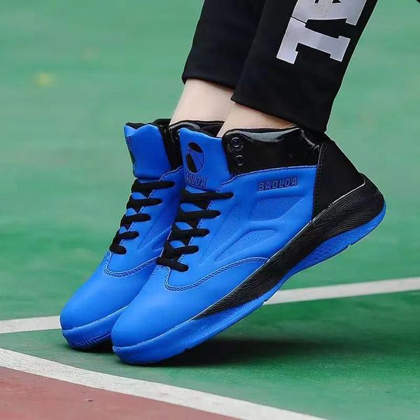 

boys sport basketball shoes comfortable breathable non-slip wear-resistant sneakers waterproof lightweight running athletic & outdoor, Black