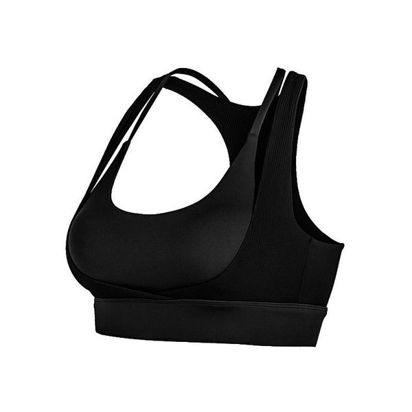 

european and american beauty back exercise underwear women's gathered high-strength breathable fitness vest rib running bra yoga outfit