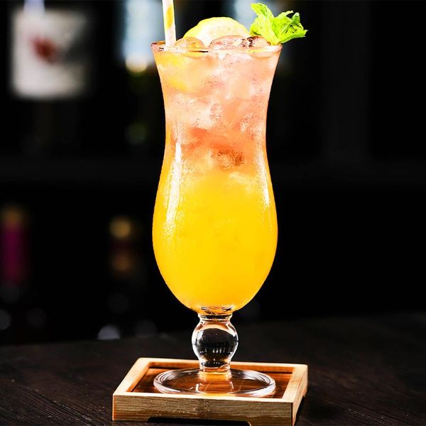 

s waist red wine glass 485ml creative hurricane cocktail beer juice cup cylindrical goblet blue green bottom ice coffee glasses