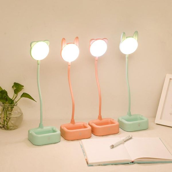 

table lamps cartoon led lamp usb rechargeable touch dimming 1200mah desk adjustment for children reading bedroom living room