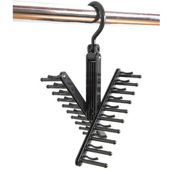 

hooks & rails 360Â° non-slip holder hanger rotating 20 tie rack closet organizer neck ties necktie belt scarves hook