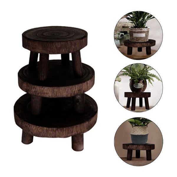 

planters & pots indoor outdoor plant stand balcony succulent display flower pot solid wood holder decoration bonsai shelf stable sturdy