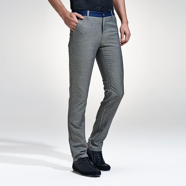 

men's suits & blazers icpans suit pants men summer straight classic basic business formal trousers slim gray dress for 2021, White;black