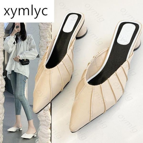 

slippers mules sandals women vintage outdoor elegant designer ladies shoes zapatillas de casa sapatos femininos, Black