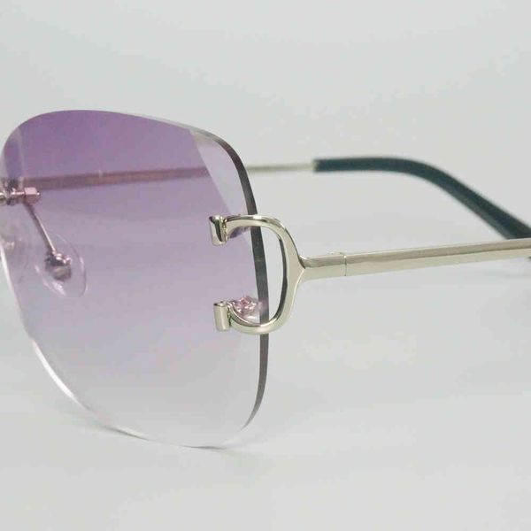 

design sunglasses rimless sun luxury lentes sol sunglass men fashion shades men's frame decroation ladies, White;black