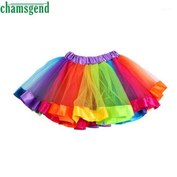 

skirts children girls tutu skirt chamsgend sellet kids petticoat rainbow pettiskirt bowknot dancewear p3011, Blue
