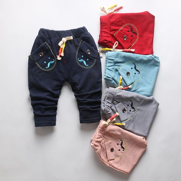 

0-3y toddler infant boys soft cotton long pants trousers fashion kids children baby boy casual bottoms clothes clothing, Blue