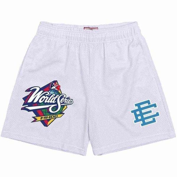 

eric emanuel running short ee men's basic shorts fashion baseball world series specific casual fitness summer gym workout mesh sports p, White;black