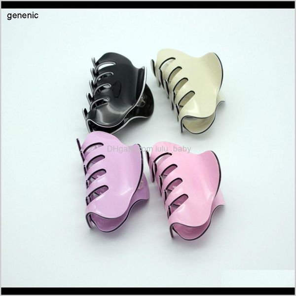 

large size acrylic hairpins candy color clip shiny crab claws for women girl styling tools w3jcn pins rjbil, Black;brown