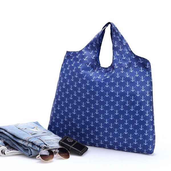 

shopping bags small anchor blue custom bag promotional grocery tote