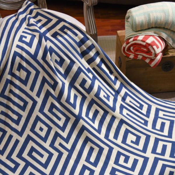 

blankets beroyal brand throw blanket - 1pc 100% cotton knitted spring/autumn sofa cobertor 130x150cm