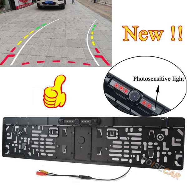 

car rear view cameras& parking sensors intelligent dynamic trajectory moving guide line license plate rearview reverse backup tracks camera
