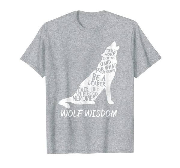 

Cool Wolf Lover Gift Idea Wolf Wisdom Be A Leader T-Shirt, Mainly pictures