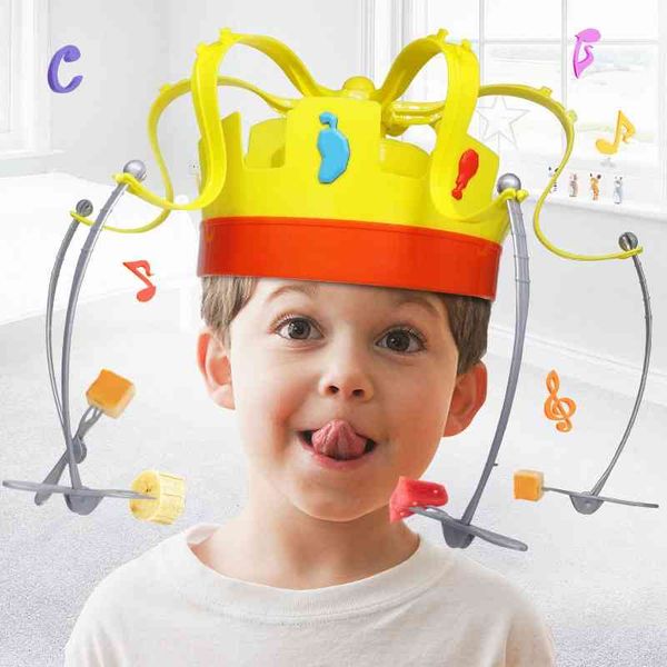 

1: 1 rotating food crown trick hat party funny deskgame new strange whole person toy