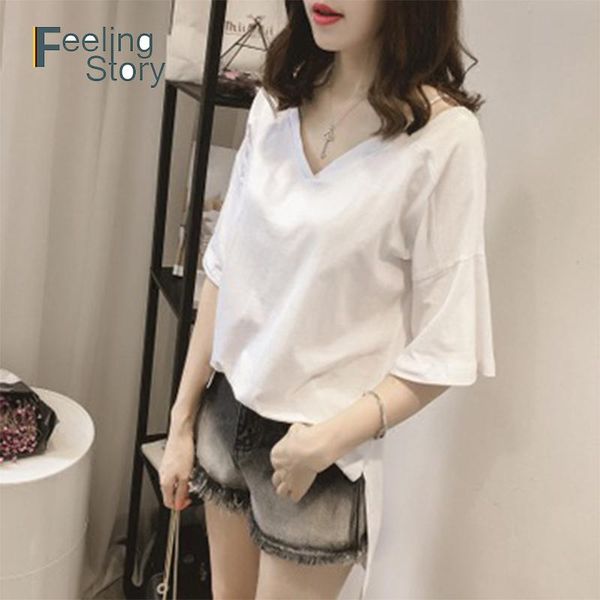 

korea summer tunics women big size 5xl v-neck shirt white female casual solid backless sleeveless women's blusas plus blouses & shirts