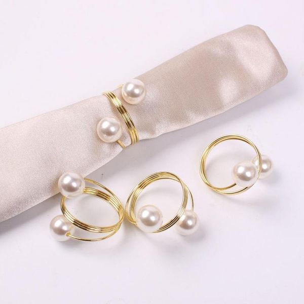 

napkin rings pearl ring western buckle beaded bow for el wedding banquet family table decoration